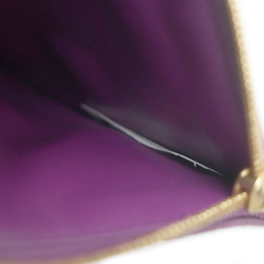BOTTEGAVENETA Coin case Main: Patent leather purple Cassette Long Zipper Card Case Women Used Authentic