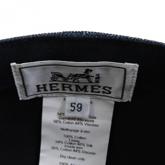 HERMES cap cotton Indigo