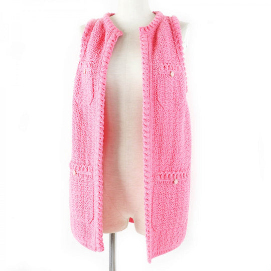 CHANEL Best 22S P72795 Main: 80% cotton, Main: 20% polyamide pink Women 34 Used Authentic