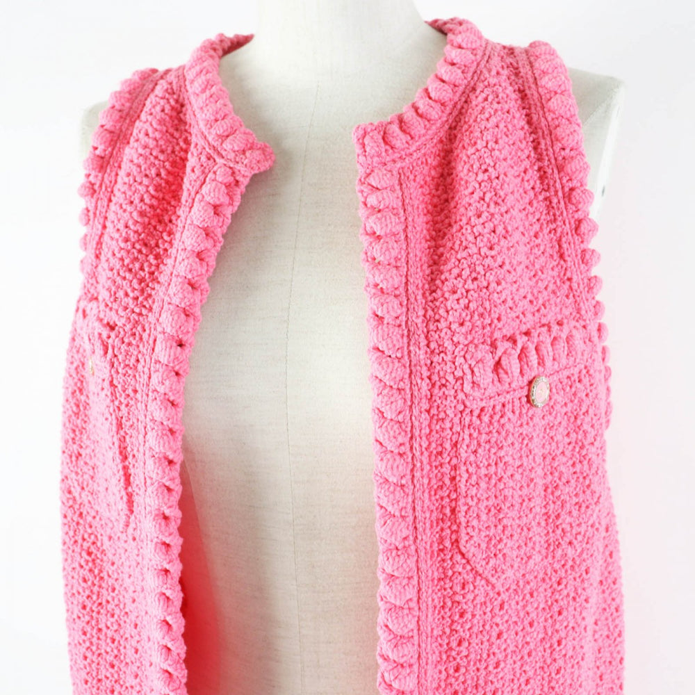 CHANEL Best 22S P72795 Main: 80% cotton, Main: 20% polyamide pink Women 34 Used Authentic
