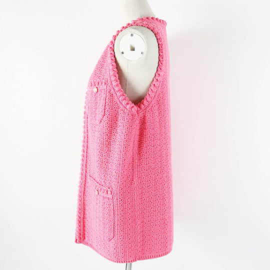 CHANEL Best 22S P72795 Main: 80% cotton, Main: 20% polyamide pink Women 34 Used Authentic