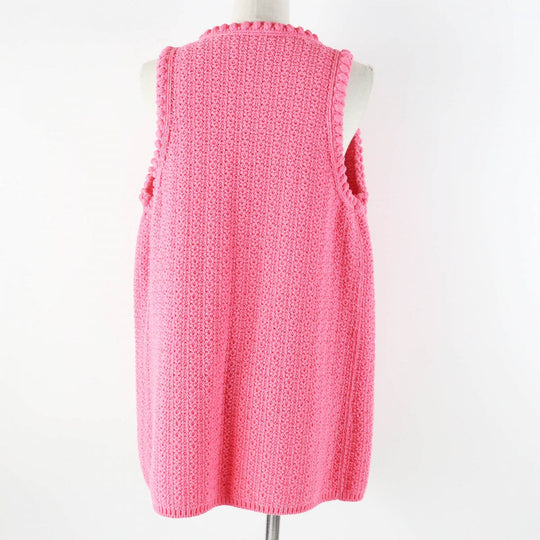 CHANEL Best 22S P72795 Main: 80% cotton, Main: 20% polyamide pink Women 34 Used Authentic