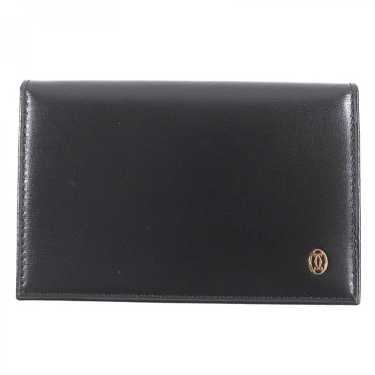 CARTIER name card holder L3000132 leather black Pasha