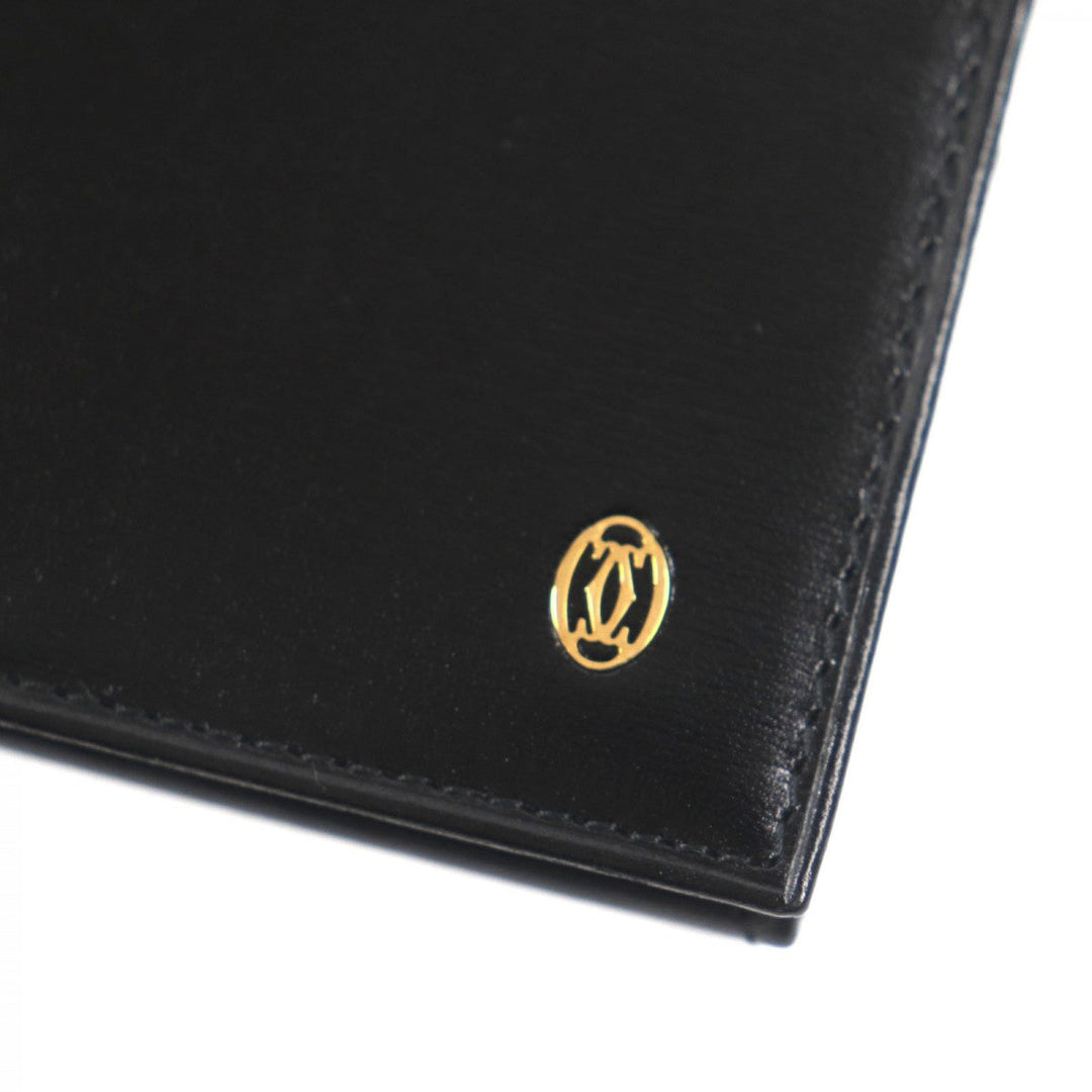 CARTIER name card holder L3000132 leather black Pasha