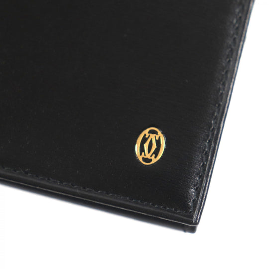 CARTIER name card holder L3000132 leather black Pasha