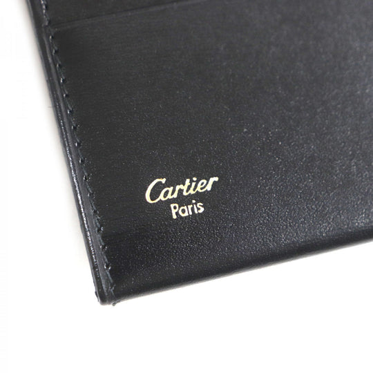 CARTIER name card holder L3000132 leather black Pasha