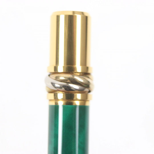 CARTIER Ballpoint pen ST150046 Gold Plated Green gold Trinity Malachite mens(Unisex) Used Authentic
