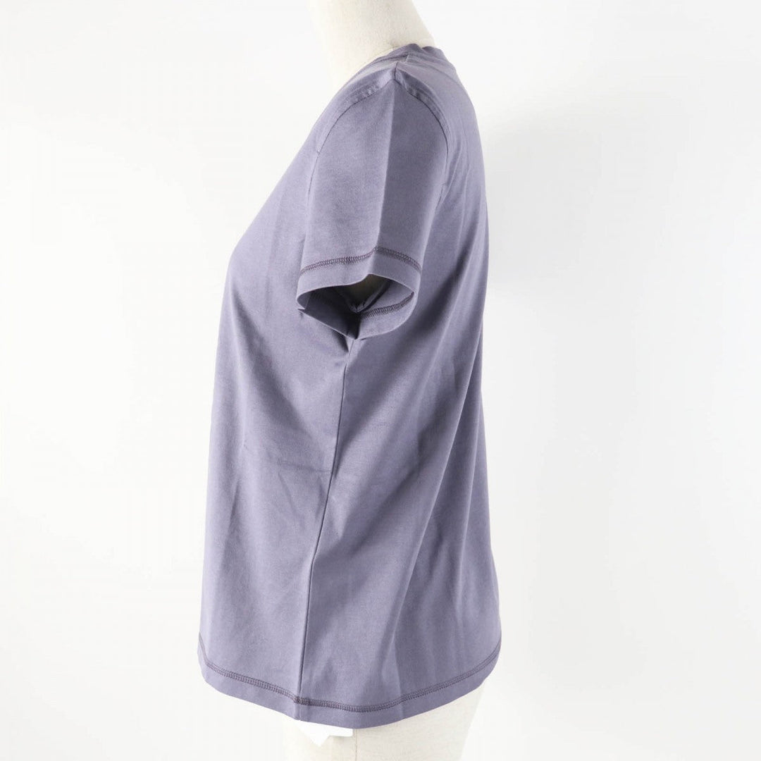 HERMES Short sleeve T-shirt 4H4643DA Main: 100% cotton, part: 98% cotton, part: 2% polyurethane Gris Nuage Cartouche Mall Women 36 Used Authentic