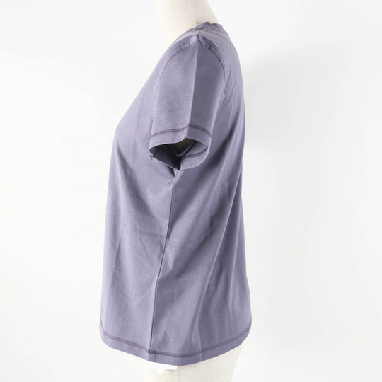 HERMES Short sleeve T-shirt 4H4643DA Main: 100% cotton, part: 98% cotton, part: 2% polyurethane Gris Nuage Cartouche Mall Women 36 Used Authentic