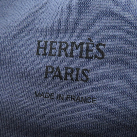 HERMES Short sleeve T-shirt 4H4643DA Main: 100% cotton, part: 98% cotton, part: 2% polyurethane Gris Nuage Cartouche Mall Women 36 Used Authentic