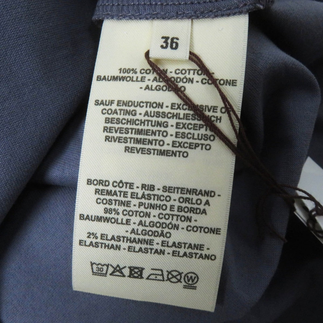 HERMES Short sleeve T-shirt 4H4643DA Main: 100% cotton, part: 98% cotton, part: 2% polyurethane Gris Nuage Cartouche Mall Women 36 Used Authentic