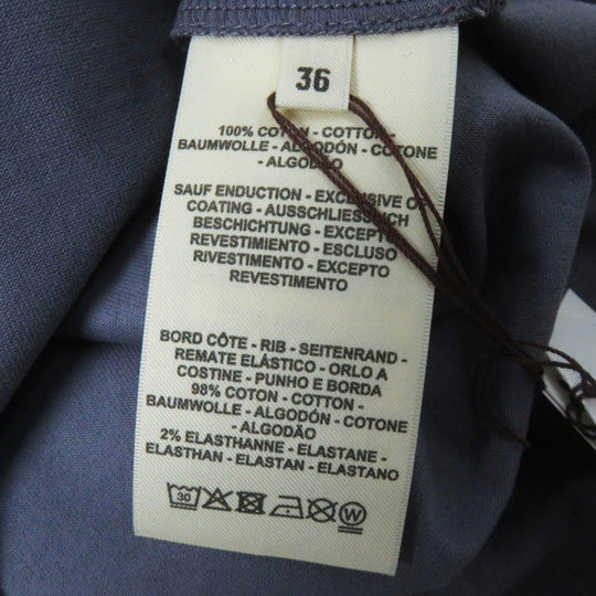 HERMES Short sleeve T-shirt 4H4643DA Main: 100% cotton, part: 98% cotton, part: 2% polyurethane Gris Nuage Cartouche Mall Women 36 Used Authentic