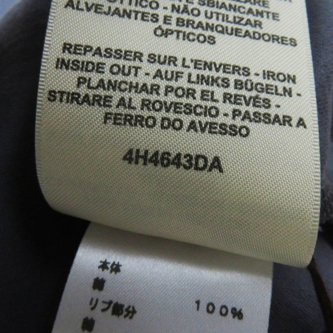 HERMES Short sleeve T-shirt 4H4643DA Main: 100% cotton, part: 98% cotton, part: 2% polyurethane Gris Nuage Cartouche Mall Women 36 Used Authentic
