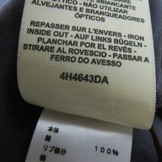 HERMES Short sleeve T-shirt 4H4643DA Main: 100% cotton, part: 98% cotton, part: 2% polyurethane Gris Nuage Cartouche Mall Women 36 Used Authentic