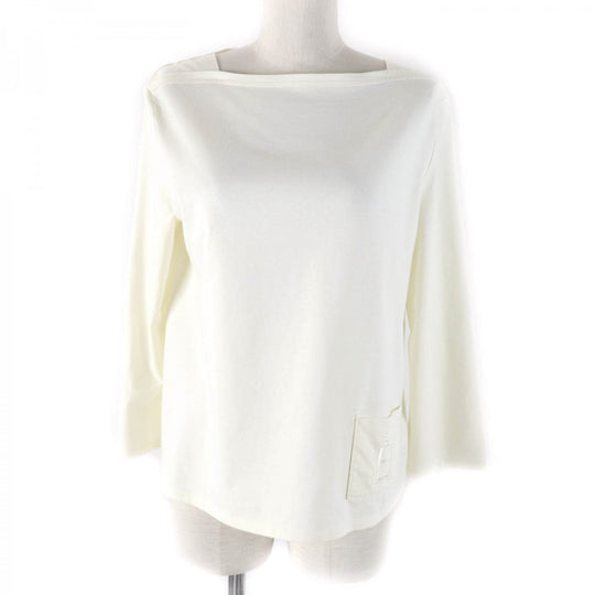 HERMES Cut Main: 100% cotton, some parts: 70% rayon, some parts: 30% polyester off white Women 36 Used Authentic