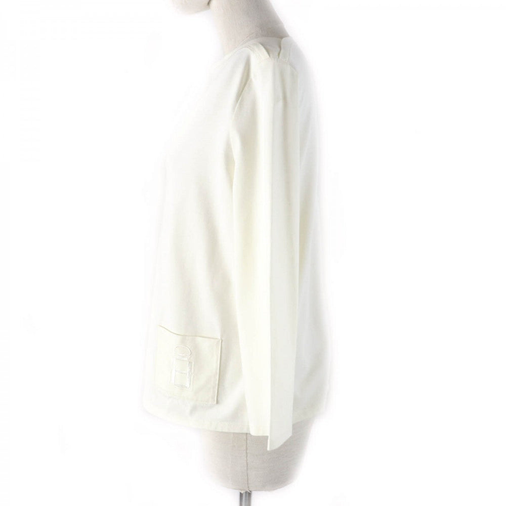 HERMES Cut Main: 100% cotton, some parts: 70% rayon, some parts: 30% polyester off white Women 36 Used Authentic