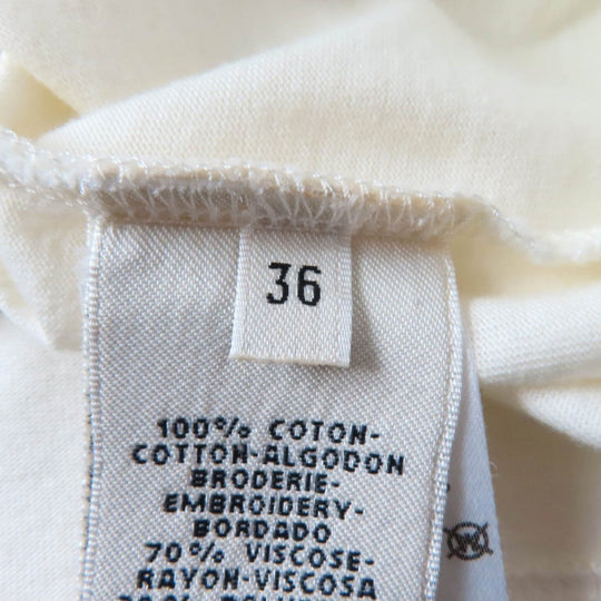 HERMES Cut Main: 100% cotton, some parts: 70% rayon, some parts: 30% polyester off white Women 36 Used Authentic