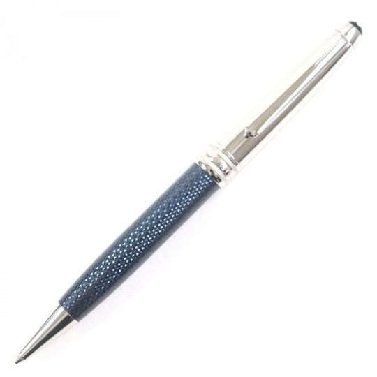 MONTBLANC Ballpoint pen Gold Platedx resin Silver blue Meisterstck Solitaire Due Blue Hour Classic mens Used Authentic