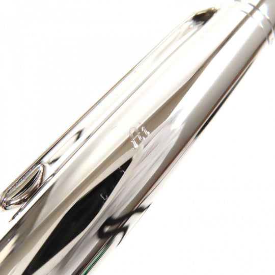 MONTBLANC Ballpoint pen Gold Platedx resin Silver blue Meisterstck Solitaire Due Blue Hour Classic mens Used Authentic