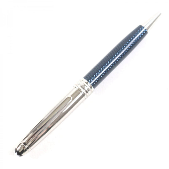 MONTBLANC Ballpoint pen Gold Platedx resin Silver blue Meisterstck Solitaire Due Blue Hour Classic mens Used Authentic