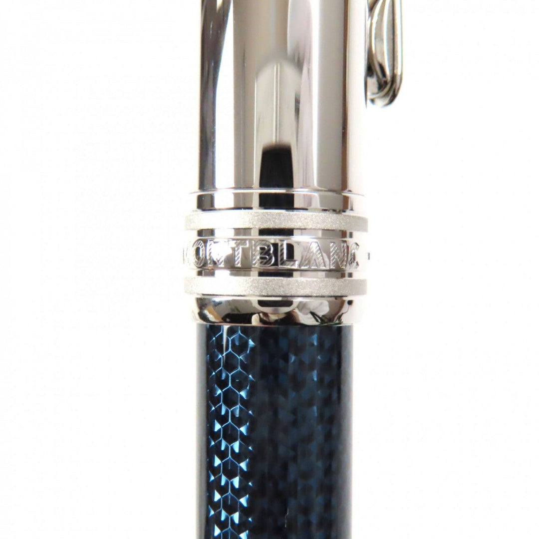 MONTBLANC Ballpoint pen Gold Platedx resin Silver blue Meisterstck Solitaire Due Blue Hour Classic mens Used Authentic