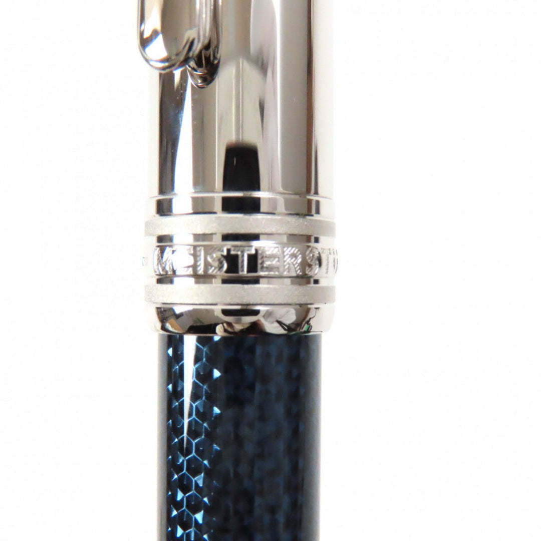 MONTBLANC Ballpoint pen Gold Platedx resin Silver blue Meisterstck Solitaire Due Blue Hour Classic mens Used Authentic
