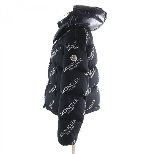 MONCLER Down jacket Outer: 100% cotton, Lining: 100% nylon, Part: 100% nylon, Part: 100% nylon, Filling: 90% down black CAILLE Women Used Authentic