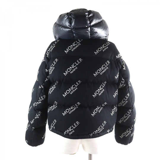 MONCLER Down jacket Outer: 100% cotton, Lining: 100% nylon, Part: 100% nylon, Part: 100% nylon, Filling: 90% down black CAILLE Women Used Authentic