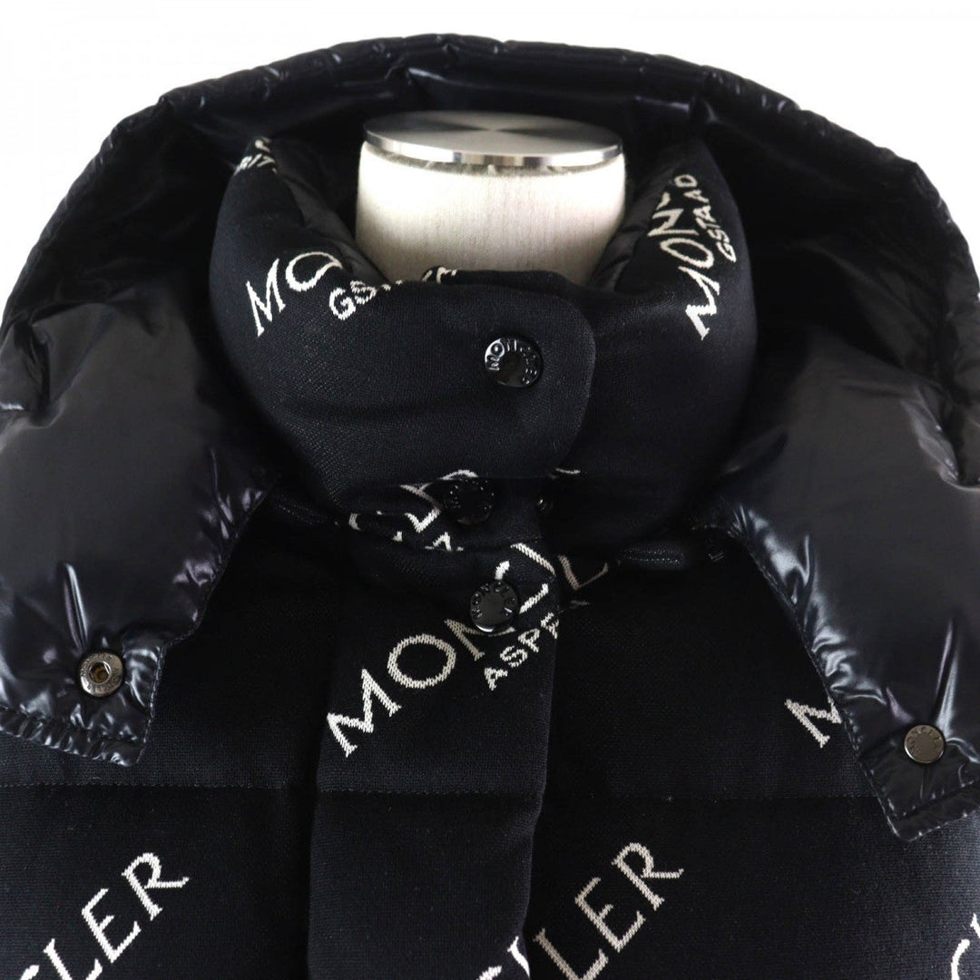 MONCLER Down jacket Outer: 100% cotton, Lining: 100% nylon, Part: 100% nylon, Part: 100% nylon, Filling: 90% down black CAILLE Women Used Authentic