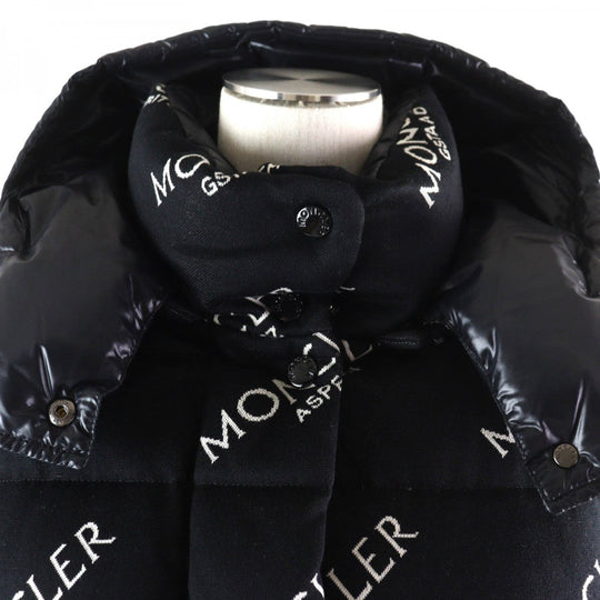 MONCLER Down jacket Outer: 100% cotton, Lining: 100% nylon, Part: 100% nylon, Part: 100% nylon, Filling: 90% down black CAILLE Women Used Authentic