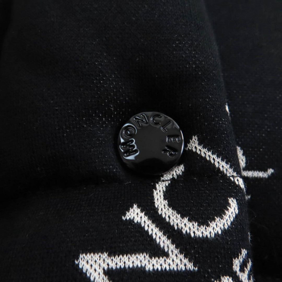 MONCLER Down jacket Outer: 100% cotton, Lining: 100% nylon, Part: 100% nylon, Part: 100% nylon, Filling: 90% down black CAILLE Women Used Authentic