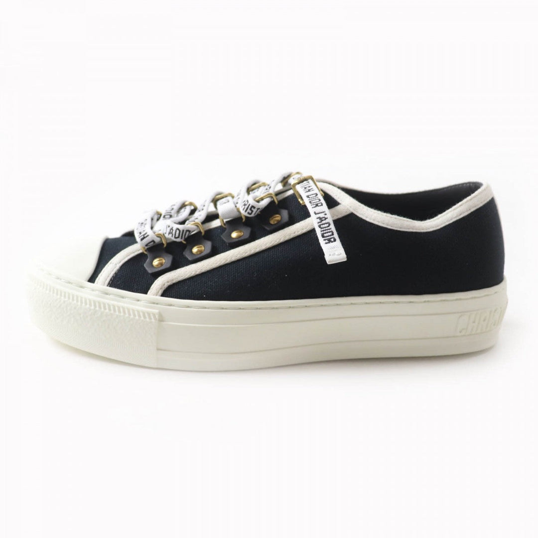 Christian Dior Low cut sneakers Main: Canvas Black White WALKIN DIOR Women 36 Used Authentic