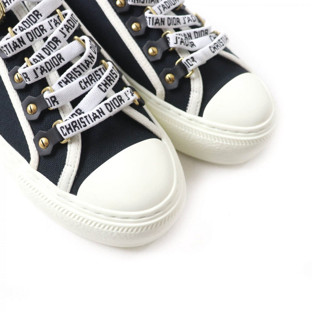 Christian Dior Low cut sneakers Main: Canvas Black White WALKIN DIOR Women 36 Used Authentic