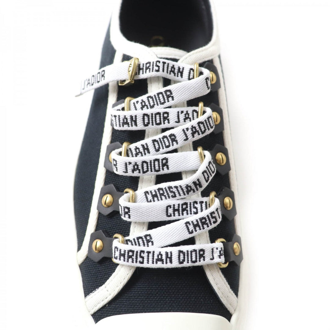 Christian Dior Low cut sneakers Main: Canvas Black White WALKIN DIOR Women 36 Used Authentic
