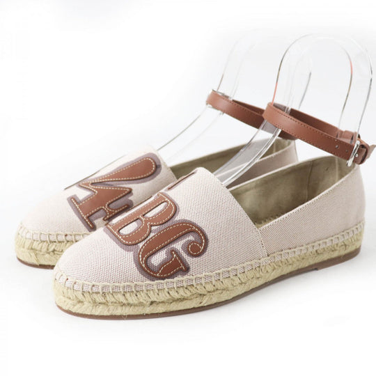HERMES Slip-on Main: Toile H, Part: Calf leather NOISETTE GOLD Indirizzo Women 37 Used Authentic