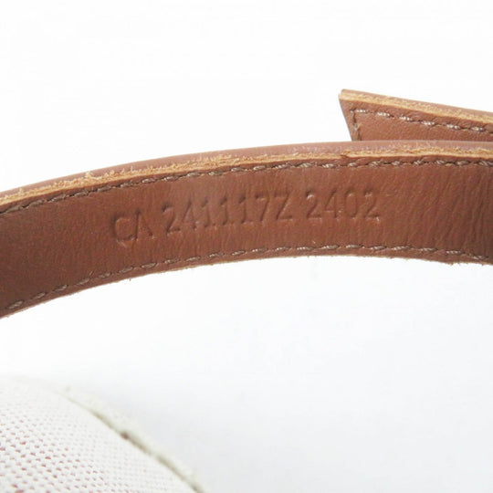 HERMES Slip-on Main: Toile H, Part: Calf leather NOISETTE GOLD Indirizzo Women 37 Used Authentic