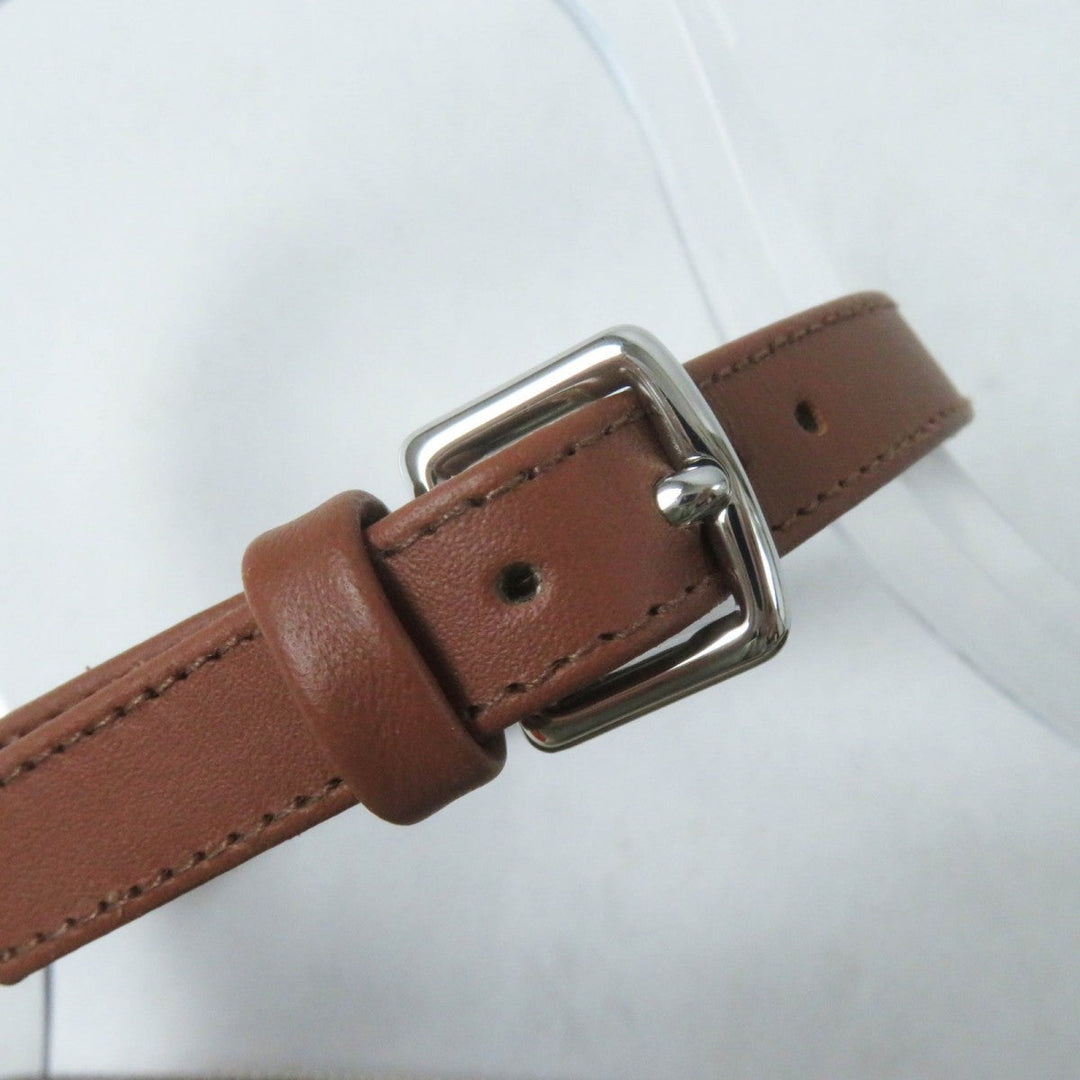 HERMES Slip-on Main: Toile H, Part: Calf leather NOISETTE GOLD Indirizzo Women 37 Used Authentic