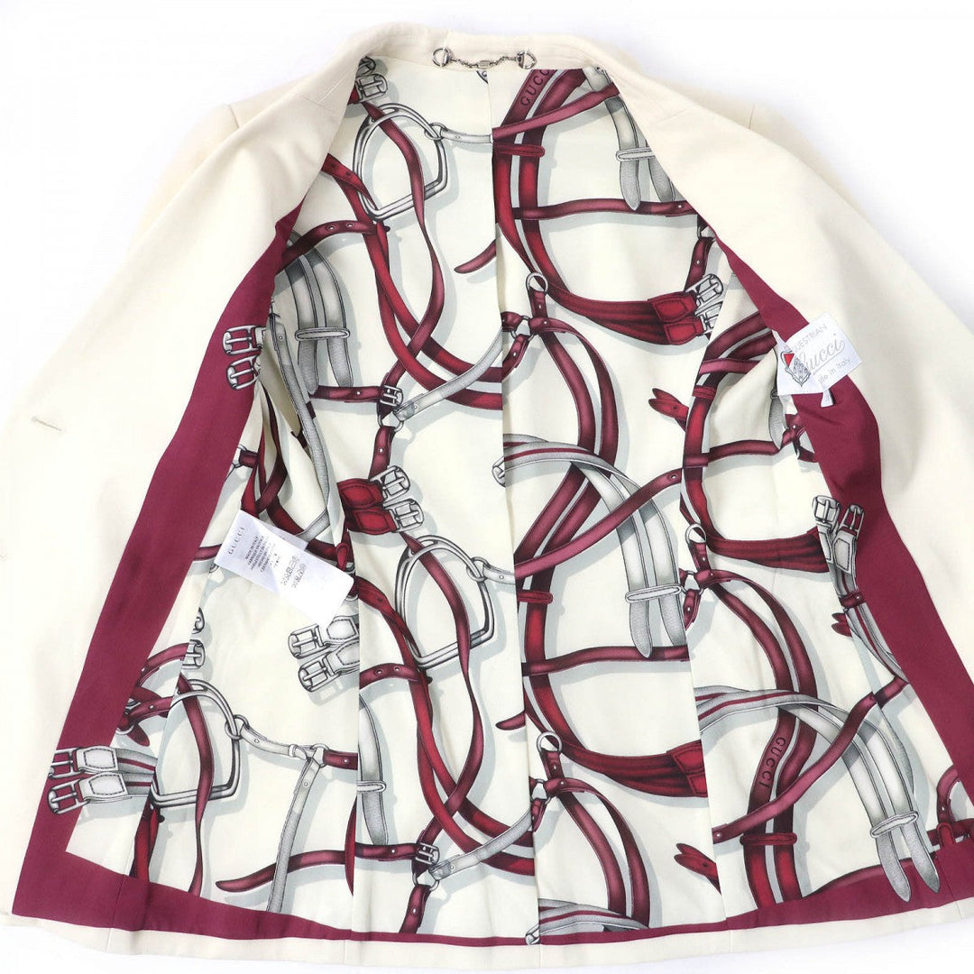 GUCCI tailored jacket 386910 wool Ivory 38