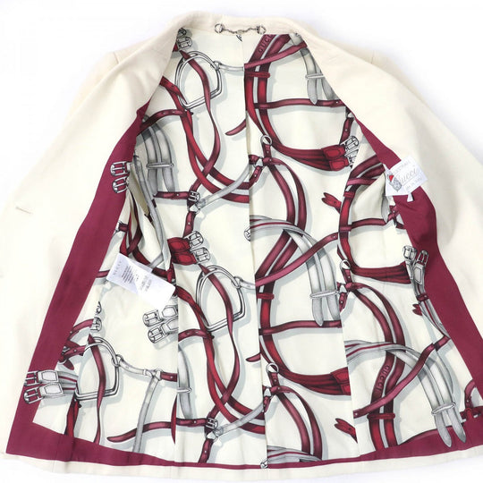 GUCCI tailored jacket 386910 wool Ivory 38