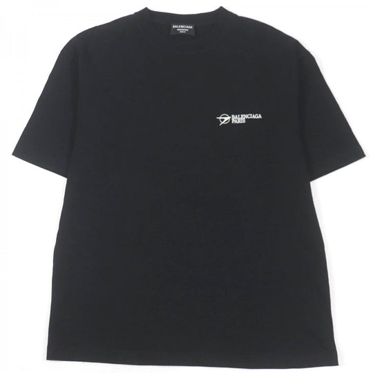 BALENCIAGA Short sleeve T-shirt 612966 cotton black mens XS Used Authentic