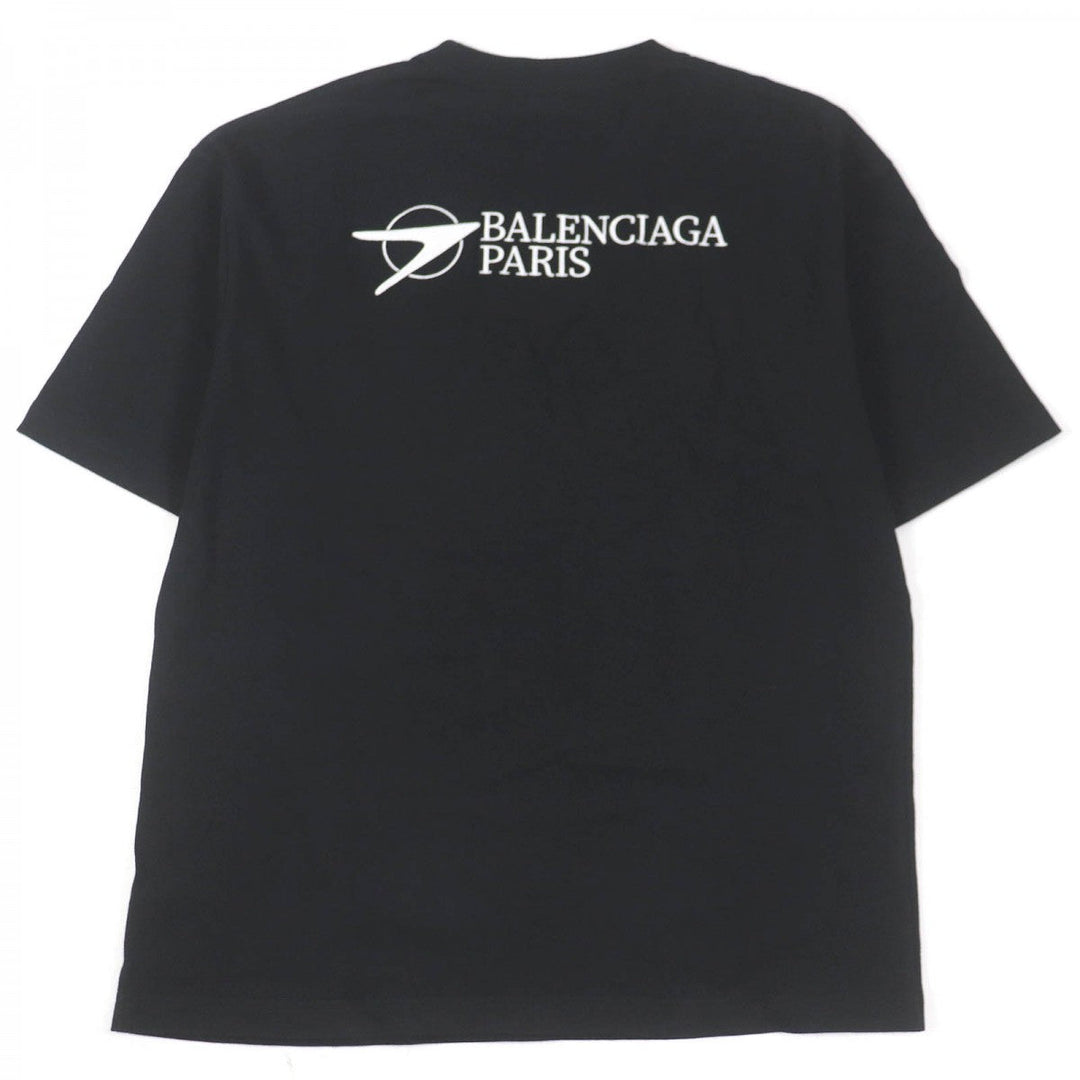 BALENCIAGA Short sleeve T-shirt 612966 cotton black mens XS Used Authentic