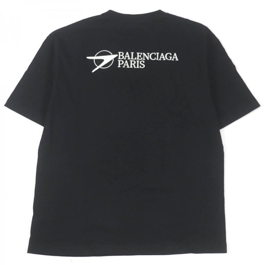 BALENCIAGA Short sleeve T-shirt 612966 cotton black mens XS Used Authentic