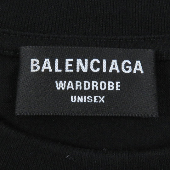 BALENCIAGA Short sleeve T-shirt 612966 cotton black mens XS Used Authentic