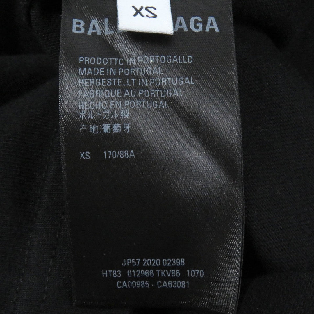 BALENCIAGA Short sleeve T-shirt 612966 cotton black mens XS Used Authentic