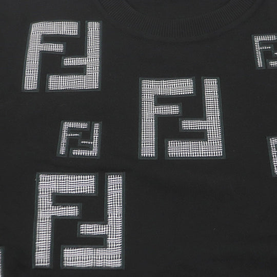FENDI sweat FY0178 Main: 100% cotton, Part: 97% cotton, Part: 3% polyurethane, Part: 100% cotton, Part: 100% polyester black mens S Used Authentic