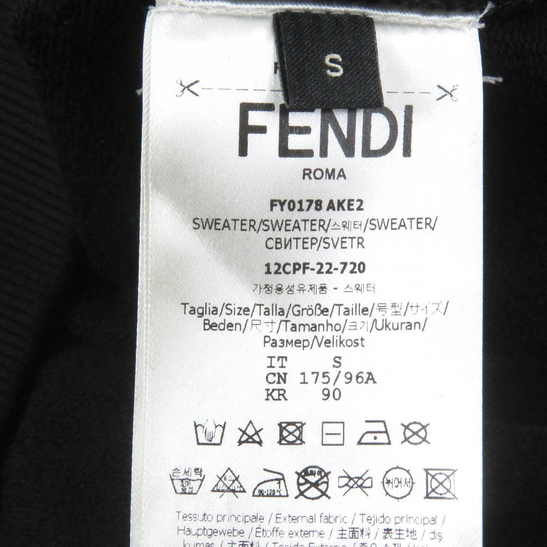 FENDI sweat FY0178 Main: 100% cotton, Part: 97% cotton, Part: 3% polyurethane, Part: 100% cotton, Part: 100% polyester black mens S Used Authentic