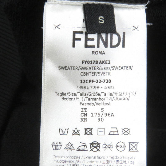 FENDI sweat FY0178 Main: 100% cotton, Part: 97% cotton, Part: 3% polyurethane, Part: 100% cotton, Part: 100% polyester black mens S Used Authentic