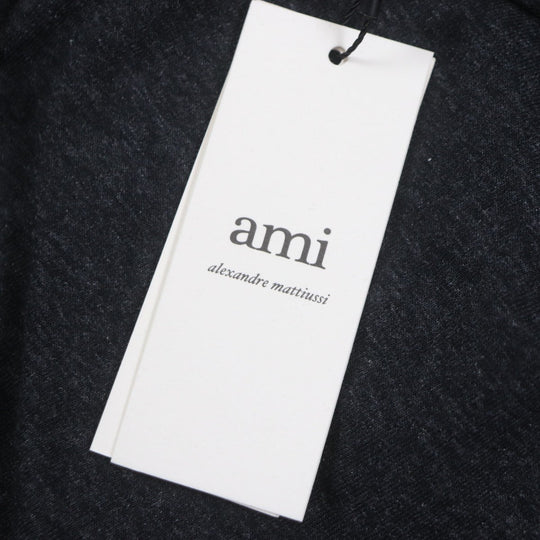 AMI Paris Short sleeve T-shirt UTS011.717 cotton Dark gray mens XS Used Authentic