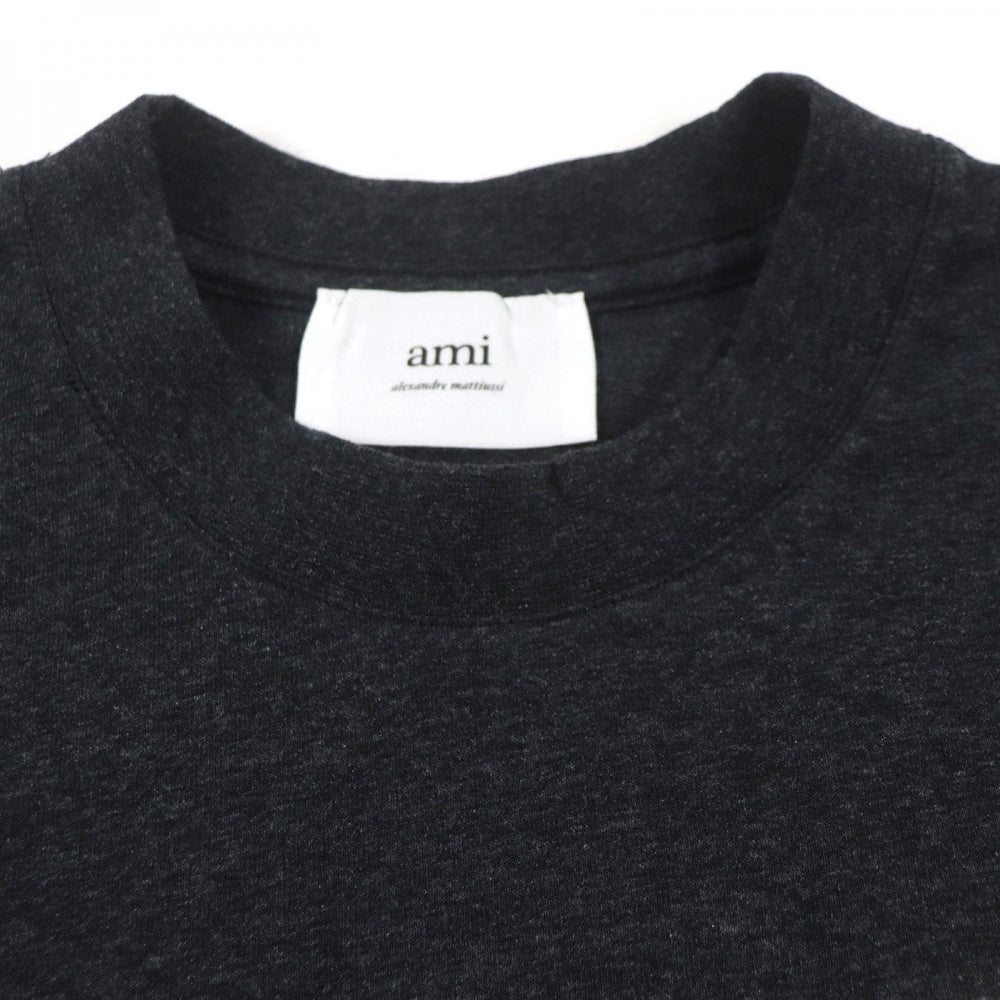 AMI Paris Short sleeve T-shirt UTS011.717 cotton Dark gray mens XS Used Authentic