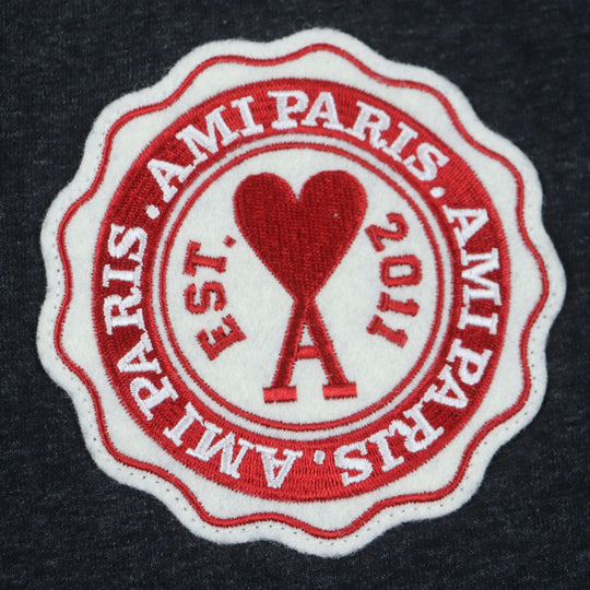 AMI Paris Short sleeve T-shirt UTS011.717 cotton Dark gray mens XS Used Authentic